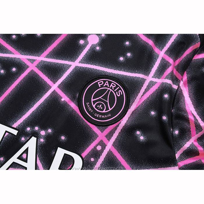 Chandal del Paris Saint-Germain Jordan Manga Corta 2025-2026 Negro Rosa - Pantalon Corto